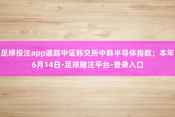 足球投注app追踪中证韩交所中韩半导体指数；本年6月14日-足球赌注平台-登录入口