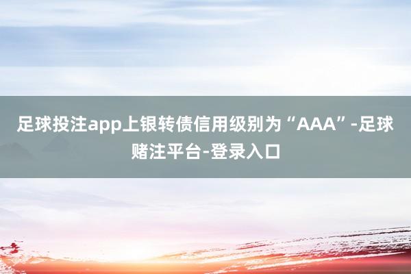 足球投注app上银转债信用级别为“AAA”-足球赌注平台-登录入口
