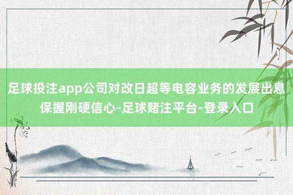 足球投注app公司对改日超等电容业务的发展出息保握刚硬信心-足球赌注平台-登录入口