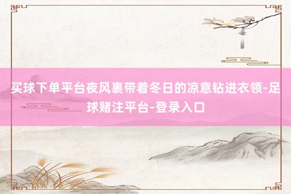 买球下单平台夜风裹带着冬日的凉意钻进衣领-足球赌注平台-登录入口