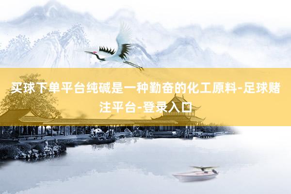 买球下单平台纯碱是一种勤奋的化工原料-足球赌注平台-登录入口