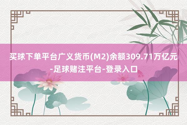 买球下单平台广义货币(M2)余额309.71万亿元-足球赌注平台-登录入口