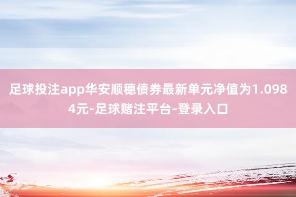 足球投注app华安顺穗债券最新单元净值为1.0984元-足球赌注平台-登录入口