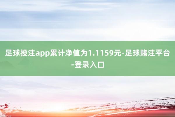 足球投注app累计净值为1.1159元-足球赌注平台-登录入口