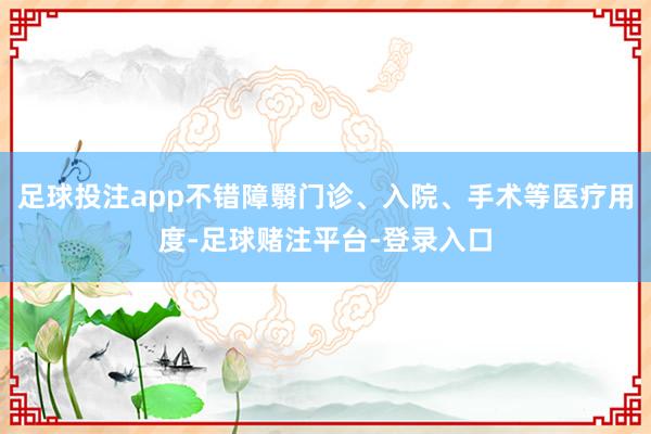 足球投注app不错障翳门诊、入院、手术等医疗用度-足球赌注平台-登录入口