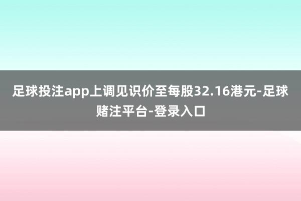 足球投注app上调见识价至每股32.16港元-足球赌注平台-登录入口