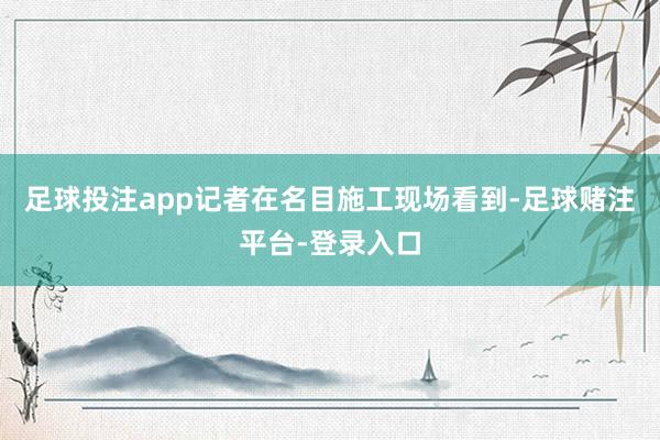 足球投注app记者在名目施工现场看到-足球赌注平台-登录入口