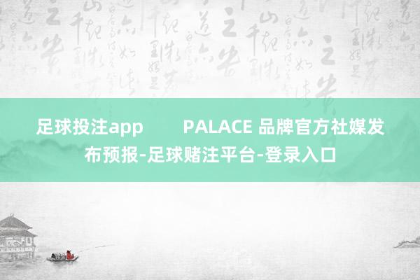 足球投注app        PALACE 品牌官方社媒发布预报-足球赌注平台-登录入口