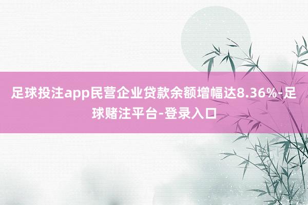 足球投注app民营企业贷款余额增幅达8.36%-足球赌注平台-登录入口