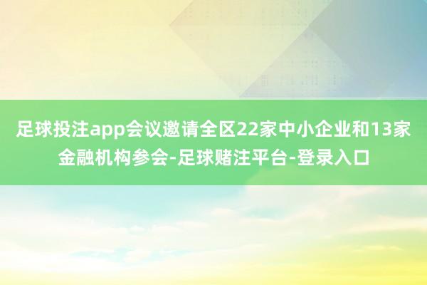 足球投注app会议邀请全区22家中小企业和13家金融机构参会-足球赌注平台-登录入口