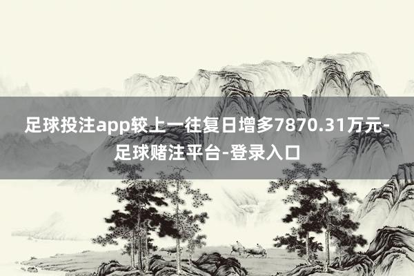 足球投注app较上一往复日增多7870.31万元-足球赌注平台-登录入口