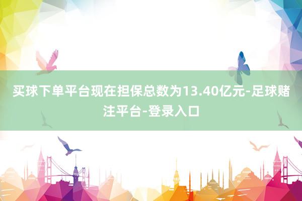 买球下单平台现在担保总数为13.40亿元-足球赌注平台-登录入口