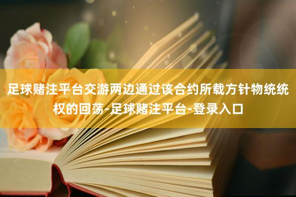 足球赌注平台交游两边通过该合约所载方针物统统权的回荡-足球赌注平台-登录入口