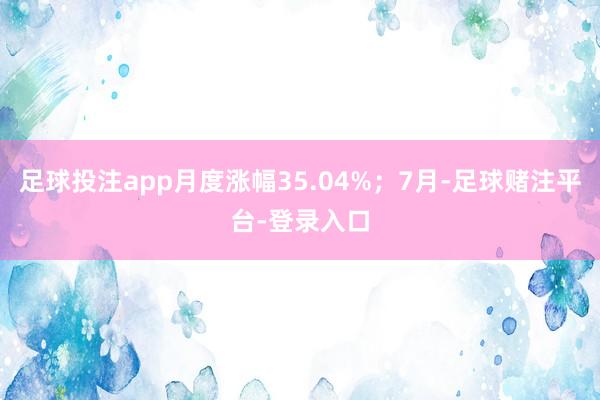 足球投注app月度涨幅35.04%;7月-足球赌注平台-登录入口