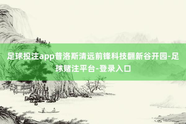 足球投注app普洛斯清远前锋科技翻新谷开园-足球赌注平台-登录入口